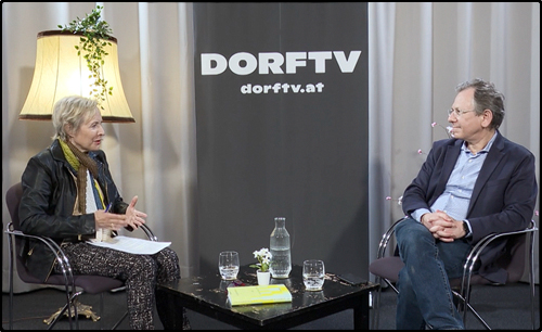 Silvana und Doron Rabinovici in LITERATUR IM DORF, Credits: DORFTV