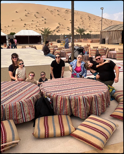 Ulli mit Familie in Abu Dhabi